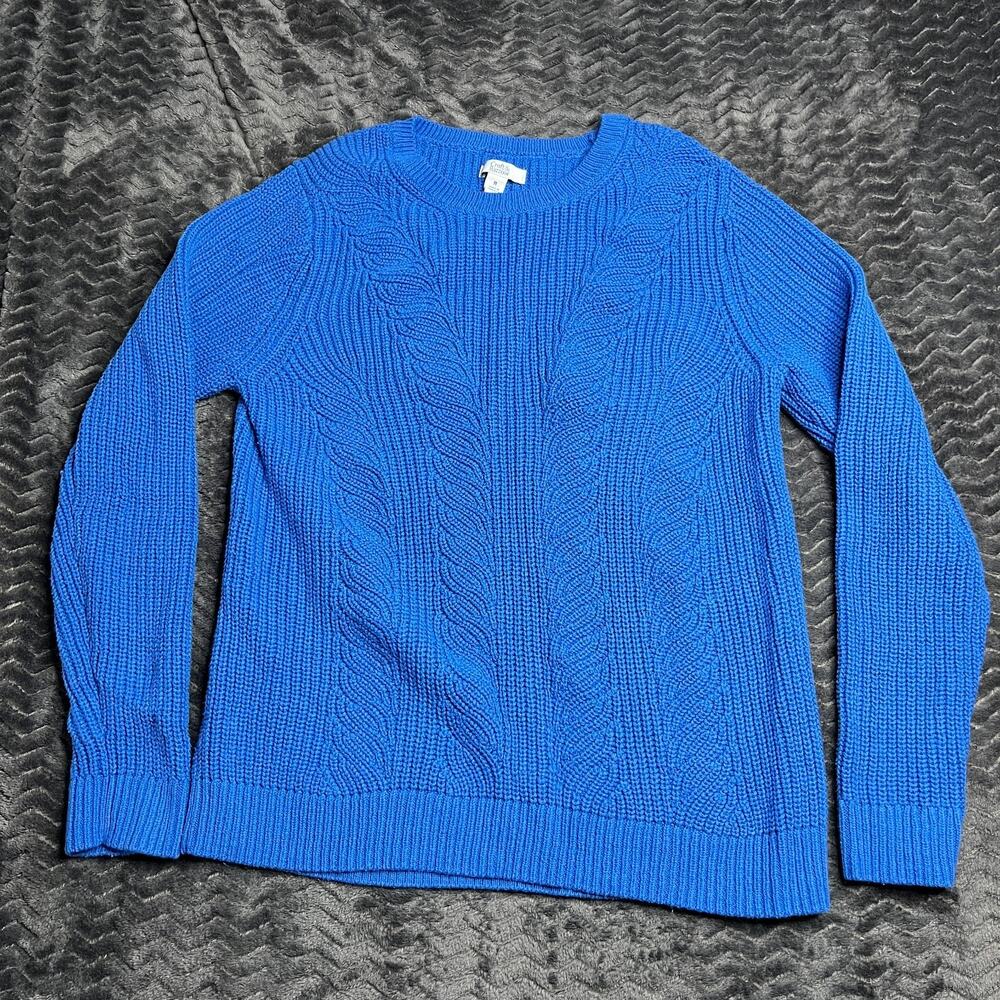 Croft & Barrow Women's Top Sweater Blue M
